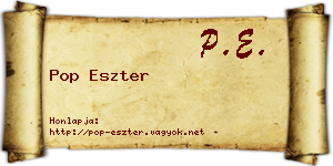 Pop Eszter névjegykártya