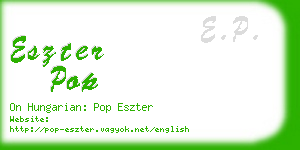 eszter pop business card